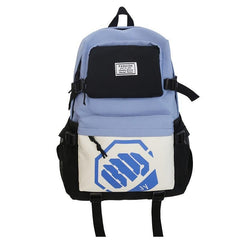 Letter Patch Decor Zipper Backpack Large Capacity Bookbag