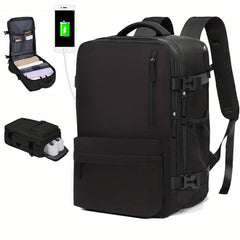 Large Capacity Backpack With Shoe Compartment Waterproof Laptop Daypack
