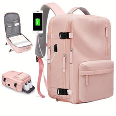 Large Capacity Backpack With Shoe Compartment Waterproof Laptop Daypack