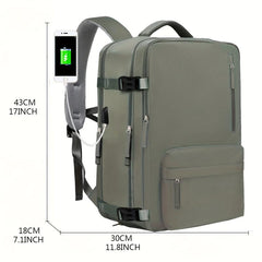 Large Capacity Backpack With Shoe Compartment Waterproof Laptop Daypack