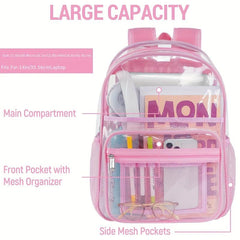 Minimalist Zipper Backpack Large Capacity Preppy School Bag