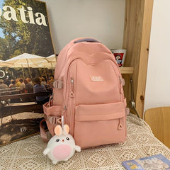 Large Capacity Preppy Backpack Heavy Duty School Bag Casual Daypack