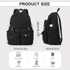 Purple 35 56 Cm Laptop Backpack Large Capacity Back To School Bag