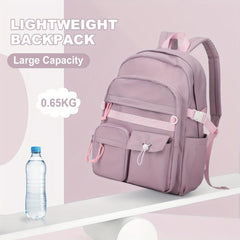 Purple 35 56 Cm Laptop Backpack Large Capacity Back To School Bag