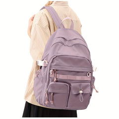 Purple 35 56 Cm Laptop Backpack Large Capacity Back To School Bag