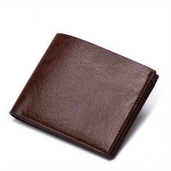 Men's Leather Thin Money Clip Card Holder Wallet