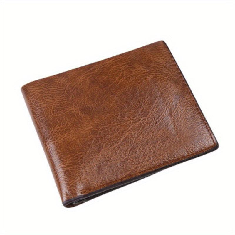 Men's Leather Thin Money Clip Card Holder Wallet