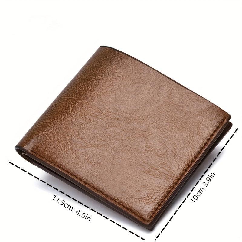 Men's Leather Thin Money Clip Card Holder Wallet
