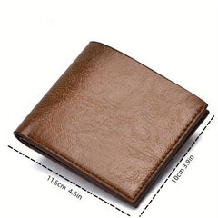 Men's Leather Thin Money Clip Card Holder Wallet