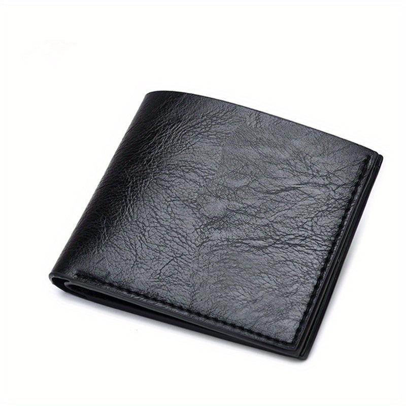 Men's Leather Thin Money Clip Card Holder Wallet