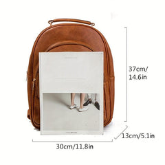Retro Flower Embossed Backpack Rhinestone Studded Decor Daypack