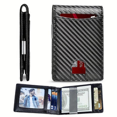 RFID Blocking Slim Wallet Minimalist Credit Card Holder Money Clip