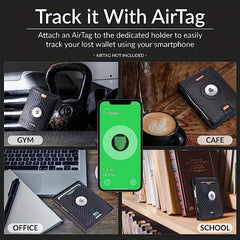 Men's RFID Blocking Money Clip Wallet 11 Card Slots Bifold Card Holder