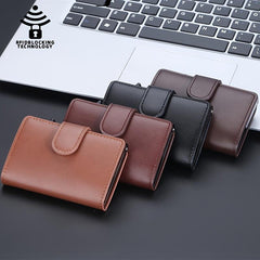 Vintage Leather Men Card Wallets Mini Card Holder Pocket