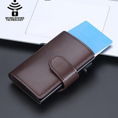 Vintage Leather Men Card Wallets Mini Card Holder Pocket