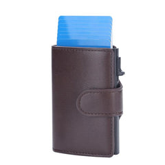 Vintage Leather Men Card Wallets Mini Card Holder Pocket
