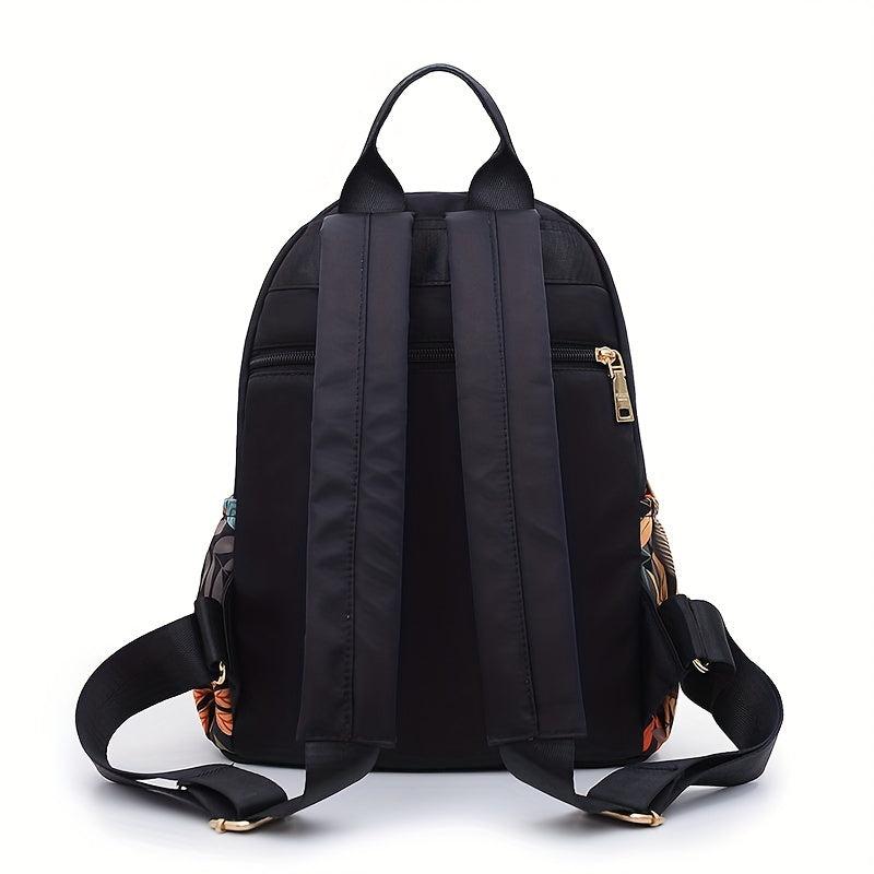 Floral Pattern Preppy Backpack Large Capacity Back To School Daypack