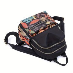 Floral Pattern Preppy Backpack Large Capacity Back To School Daypack