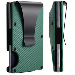 Gray Carbon Fiber Card Holder Airtag Card Holder Anti-theft Brush Wallet