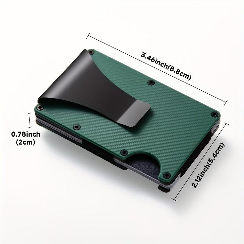 Gray Carbon Fiber Card Holder Airtag Card Holder Anti-theft Brush Wallet
