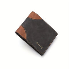 Men's Short PU Leather Wallet Card Slots Coin Purse