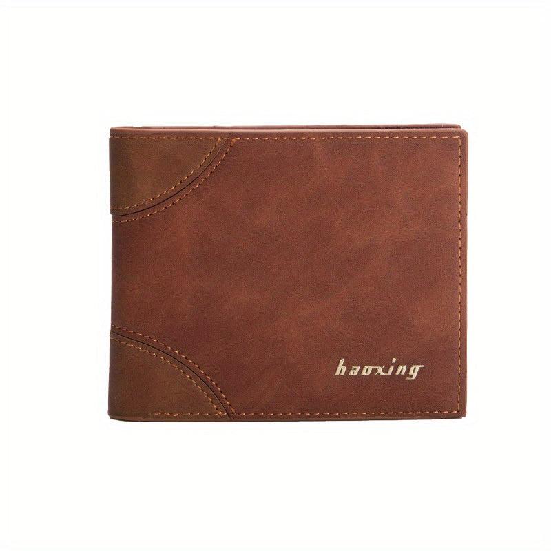 Men's Short PU Leather Wallet Card Slots Coin Purse