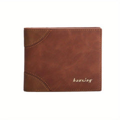 Men's Short PU Leather Wallet Card Slots Coin Purse