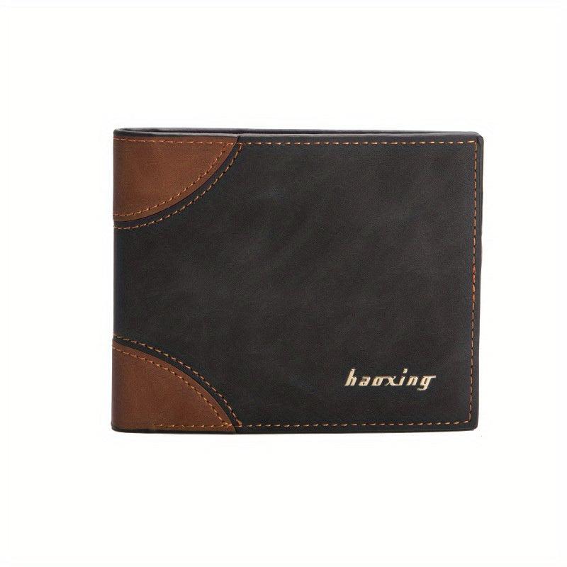 Men's Short PU Leather Wallet Card Slots Coin Purse