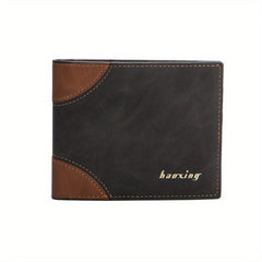 Men's Short PU Leather Wallet Card Slots Coin Purse