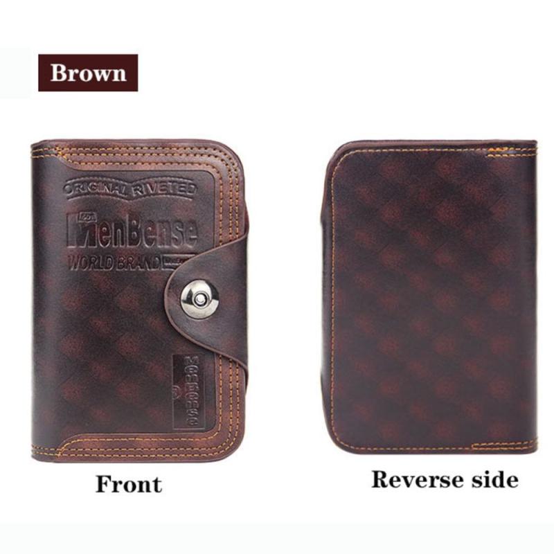 Men's Leather Short Wallet Purse Coin ID Holder