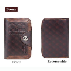 Men's Leather Short Wallet Purse Coin ID Holder