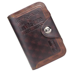 Men's Leather Short Wallet Purse Coin ID Holder