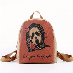 Creative Ghost Pattern Backpack - Environmentally Material