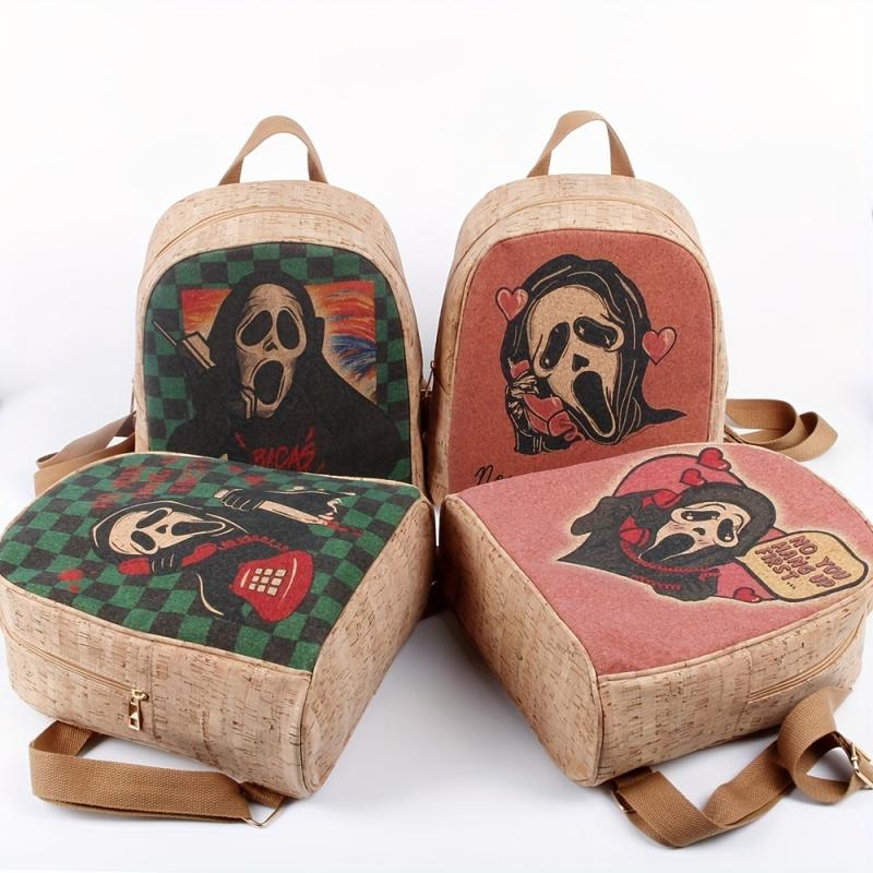 Creative Ghost Pattern Backpack - Environmentally Material
