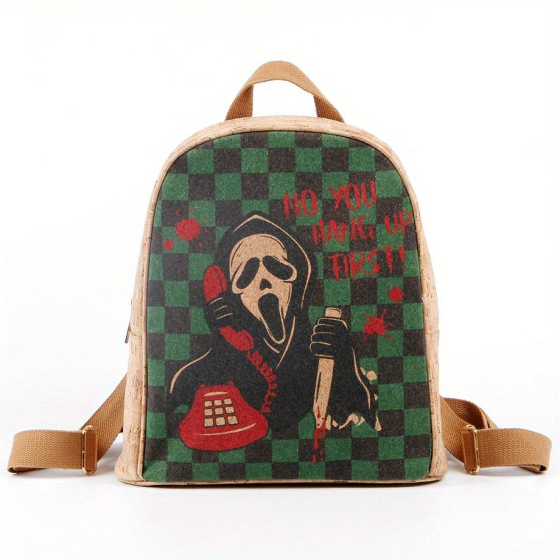 Creative Ghost Pattern Backpack - Environmentally Material