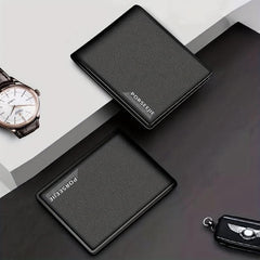 Men's Casual PU Leather Short Wallet Money Clip