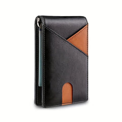 Men's Slim Wallet Money Clip RFID Blocking Bifold Minimalist Card Holder