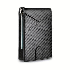 Men's Slim Wallet Money Clip RFID Blocking Bifold Minimalist Card Holder
