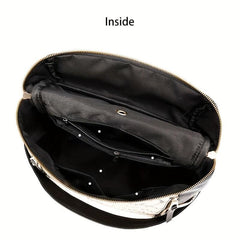 Geometric Print Backpack Purse Shoulder Bag Anti-theft Schoolbag
