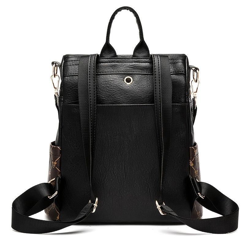 Geometric Print Backpack Purse Shoulder Bag Anti-theft Schoolbag