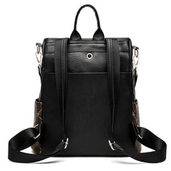 Geometric Print Backpack Purse Shoulder Bag Anti-theft Schoolbag