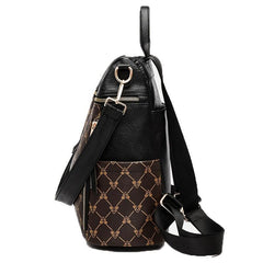 Geometric Print Backpack Purse Shoulder Bag Anti-theft Schoolbag
