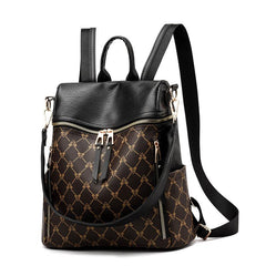 Geometric Print Backpack Purse Shoulder Bag Anti-theft Schoolbag