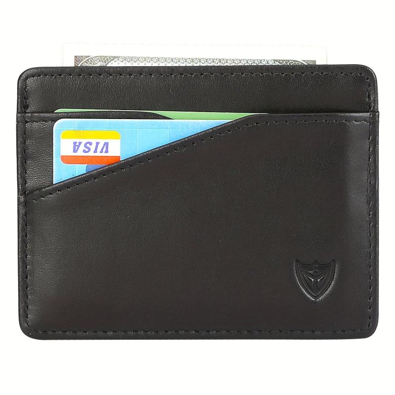 Men's RFID Blocking Leather Card Case Slim Card Holder Wallet