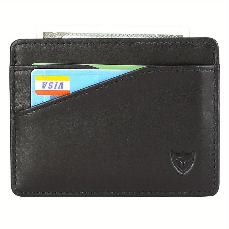 Men's RFID Blocking Leather Card Case Slim Card Holder Wallet