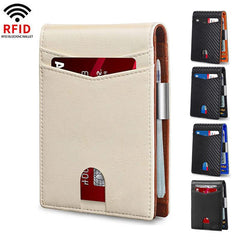 Men's RFID Blocking Bifold Money Clip Card Holder Wallet
