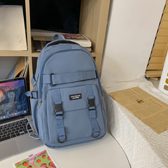 Preppy School Bag Solid Zipper Back To School Daypack