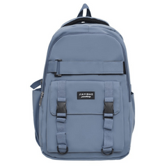 Preppy School Bag Solid Zipper Back To School Daypack
