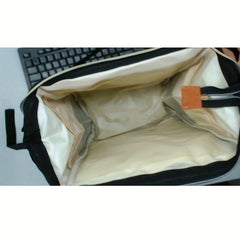 Leaf Print Diaper Bag Top Handle Mommy Backpack Casual Travel Daypack
