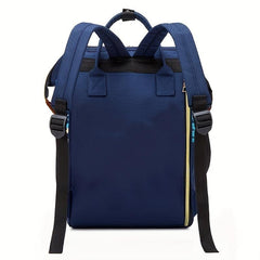 Leaf Print Diaper Bag Top Handle Mommy Backpack Casual Travel Daypack
